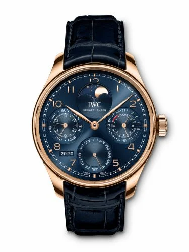 IWC Portugieser Perpetual Calendar Single Moon Armor Gold / Blue / Boutique Edition IW5033-12 (IW503312)